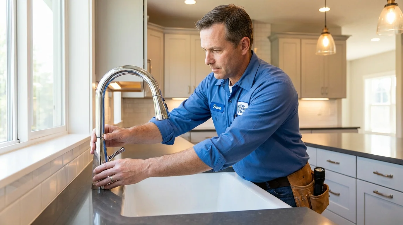 Kitchen faucet installation by Johns Plumbing LLC in Fort Valley